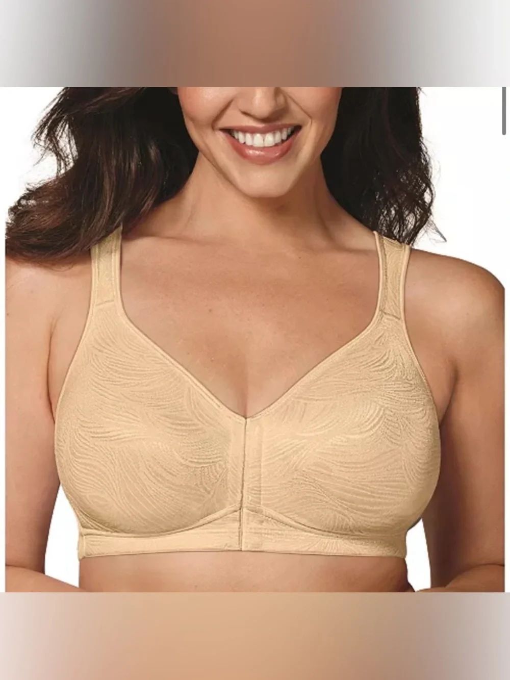 Playtex 18 Hour Posture Boost Front Close Wireless Bra White